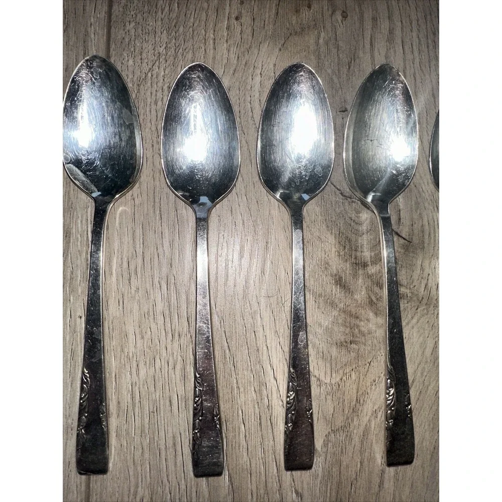 Oneida Proposal 6 Teaspoons Spoons 1881‎ Rogers Vintage Silverplate Flatware